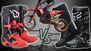 Fox Instinct 20 vs Alpinestars Tech 10  TRACK TESTED [upl. by Bara560]