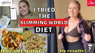 I tried the SLIMMING WORLD DIET WOW Does it work Week 1 results [upl. by Hamburger]