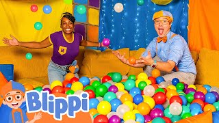 Blippi and Meekahs DIY Kinderland Indoor Playground Educational Videos for Kids [upl. by Gulick]