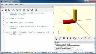 OpenSCAD tutorial Rotate [upl. by Erodasi]