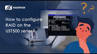 How to configure RAID on the UST500 series [upl. by Eecrad]