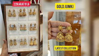 Gold Jumki latest design 2024  22karat 916 KDM hallmarked  Jagdish jewellers ramnagar [upl. by Akiram447]