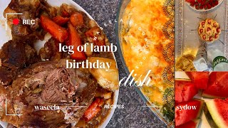 Leg of Lamb Dish with a side of birthday celebrations [upl. by Ativet]