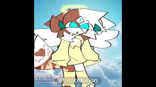 Eevee  Angelform drawing mikakit162 mikakit kitcommunity idkwhatimdoingwithmylife capcut [upl. by Kcirdneh]