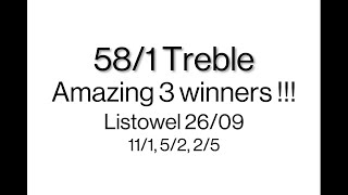 581 Treble at Listowel on 2609 [upl. by Aihsital998]