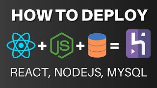 Deploying A React Express MySQL Website Tutorial [upl. by Jamil]