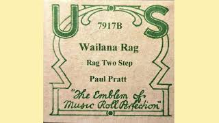 Wailana Rag by rag composer Paul Pratt US 7917 Player Piano Roll [upl. by Sajet851]