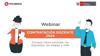 Contrato Docente 2024  WEBINAR [upl. by Cherry948]