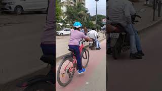 Rockrider Cyclist little Champ Cycling on cycle Track [upl. by Samuel]