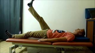 meniscus tear rehabilitation exercise 1 Straight leg raise [upl. by Sherm]