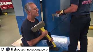 Using a flatheaded axe with a halligan tool for conventional forcible entry  Firehouse Innovations [upl. by Nisaj722]