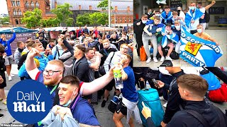 England vs Scotland Tartan army invades London for Euro 2020 Wembley clash on Friday [upl. by Nedyarb]