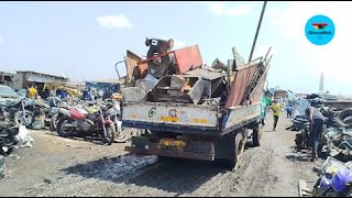 Evicted Agbogbloshie scrap dealers back to the site opposite their former place [upl. by Buffum]