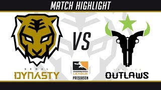 2017 OWL Pre Season Day 3 Seoul Dynasty vs Houston Outlaws Highlight [upl. by Azmuh394]