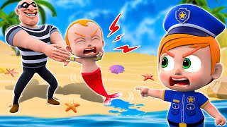 Who Took Baby Mermaid 👀🧜🏻‍♀️ Smart Police vs Stranger 👮🏻  NEW ✨ Funny Nursery Rhymes [upl. by Damahom876]