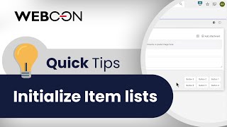 Initialize Item lists 💡Quick Tips [upl. by Tunk]