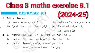 class 8 maths Ex81 Chapter8 Algebraic Expression  Class 8th Maths New Edition  NCERT solutions [upl. by Ethelyn555]