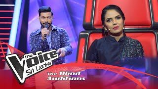 Ashan Gallage  Ranwan Watha Babalanne රන් වන් වත  Blind Auditions  The Voice Sri Lanka [upl. by Doane316]