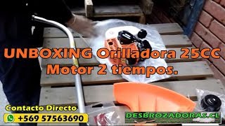 UNBOXING Orilladora 25CC motor 2 tiempos Chile bordeadora [upl. by Oretos]