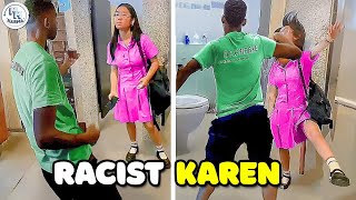 Karen SLAPS Man Then Gets a Surprising PUNCH😲 Instant Karma [upl. by Ardnuhsed524]