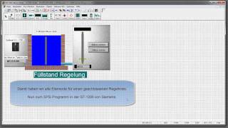 Füllstandsregelung Anlagensimulation für S71200 von Siemens mit SPSVISU Micro [upl. by Rekab]