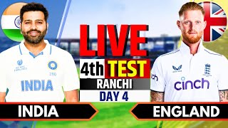 India vs England 4th Test Day 4  India vs England Live Match  IND vs ENG Live Score amp Commentary [upl. by Emrich288]