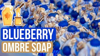 Blueberry Maple Ombre Cold Process Soap Making Technique  Royalty Soaps [upl. by Nosneb880]