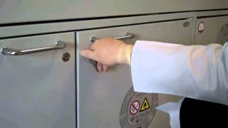 Drawer lock with plate cylinder UBLINE90 cabinets [upl. by Rramaj954]