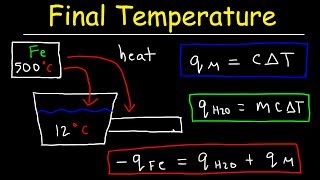 Final Temperature Calorimetry Practice Problems  Chemistry [upl. by Ellinej721]