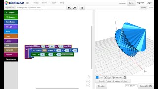 Spin the Cube Using BlocksCAD  Openscad [upl. by Spiegleman216]