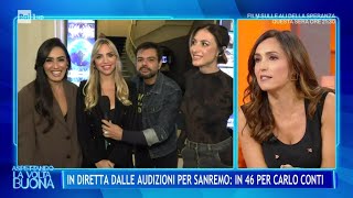 In diretta dalle audizioni per Sanremo in 46 per Carlo Conti  La Volta Buona 23102024 [upl. by Gnoix714]