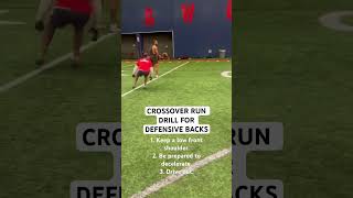 Jarrett Paul DB Training  Crossover Run Drill footballtraining Justmakeplaysathletics [upl. by Nurse]