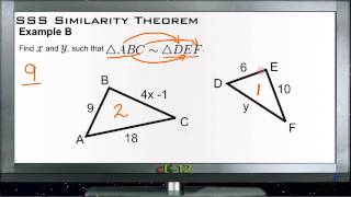 SSS Similarity Theorem Examples Basic Geometry Concepts [upl. by Hpseoj807]