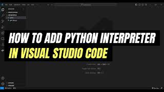 How to Add Python Interpreter in Visual Studio Code  Easy Tutorial [upl. by Careaga]