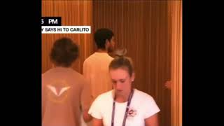 Carlos Alcaraz funny interaction with Andrey Rublev  Behind the scene [upl. by Alexine]