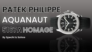 Specht And Sohne Modern Black  Patek Philippe 5167A Aquanaut Homage [upl. by Arabela490]