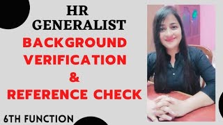 Background Verification  Reference Check in HR  HR Generalist hrgeneralist HR readytogetupdate [upl. by Macmahon]