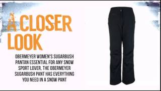 Obermeyer Sugarbush Pant Womens Black  TheSkiBumcom [upl. by Ayekat]