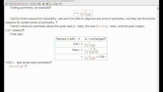 testing symmetry in a polar graph [upl. by Anua]