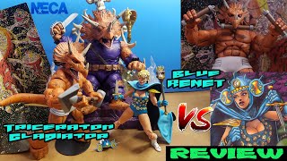 NECA TMNT Mirage Triceraton Gladiator amp Blue Renet Action Figures Review [upl. by Inerney]