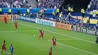 Portugal France final euro 2016 poteau de Gignac hits the post 90 [upl. by Clementine130]