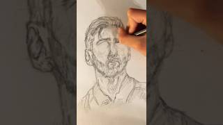 Loomis head method drawing Lionel Messi 13yearoldartist loomisdrawing [upl. by Tehr]