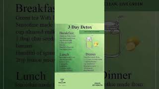 3 Day Detox Smoothie Cleanse Refresh Your Body [upl. by Rica]