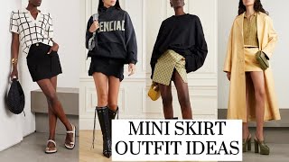 MINI SKIRT OUTFIT IDEAS outfit outfitideas outfits style styleinspo outfitinspo fashion [upl. by Wyon339]