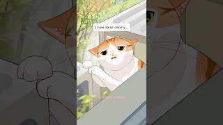 I have Social Anxiety cat animation shorts [upl. by Akenn]