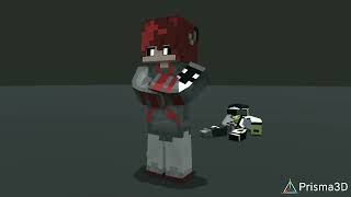 IttokuNightmare vs Ittoku evilChaosPrisma 3d Minecraft animation Episode 1 [upl. by Nevad]