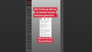 GEZ Erhöhung fällt aus 💥 Sender werden ersatzlos gestrichen❗ [upl. by Doggett230]