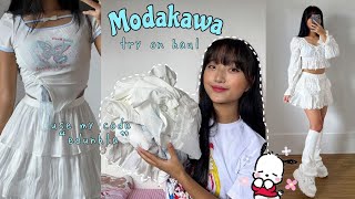 Modakawa TryOn Haul  Kawaii Summer Fashion🤍 [upl. by Fey]