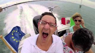 GoPro  Speedboat wake crash in Venice [upl. by Prochoras]