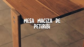 MESA DE MADERA MACIZA DE PETIRIBI  DINING TABLE  Wood Bartulos [upl. by Nabi713]